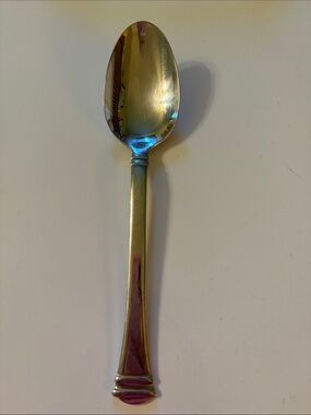 Towle Classique Bands 18/8 glossy stainless flatware 8.75” serving spoon VGUC